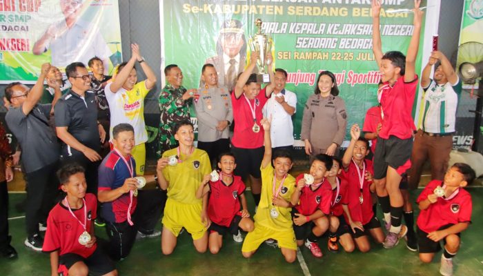 Kapolres Sergai Dukung Turnamen Kajari Cup Tingkat SMP di Serdang Bedagai