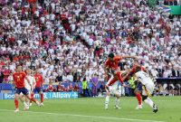 Mikel Merino mencetak gol kemenangan untuk Timnas Spanyol dalam pertandingan perempat final Piala Eropa 2024 lawan Jerman di Mercedes-Benz Arena pada Sabtu (06/7/2024). Foto: Antara/Dok.UEFA