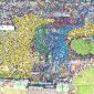 Foto udara massa melakukan aksi menolak pengesahan Revisi UU Pilkada di depan Gedung DPR, Jakarta, Kamis (22/8/2024). Unjuk rasa tersebut merupakan bagian dari gerakan peringatan darurat Indonesia yang viral di media sosial setelah DPR bermanuver mengabaikan putusan MK.Foto: Galih Pradipta ANTARA FOTO