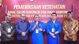 Pasangan bacalon Gubernur dan Wakil Gubernur Sumut Edy Rahmayadi - Hasan Basri Sagala menjalani pemeriksaan kesehatan. Foto: topikseru.com/Satria Hadhi Ningtyas