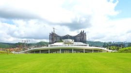 Plaza Seremoni Kota Nusantara di Kecamatan Sepaku, Kabupaten Penajam Paser Utara, Provinsi Kalimantan Timur. Foto: Antara/HO-dokumen Humas OIKN