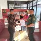KKJ Sumut bersama anak mendiang Rico Sempurna Pasaribu saat membuat laporan ke Pomdam I Bukit Barisan. Foto: Dok. KKJ Sumut