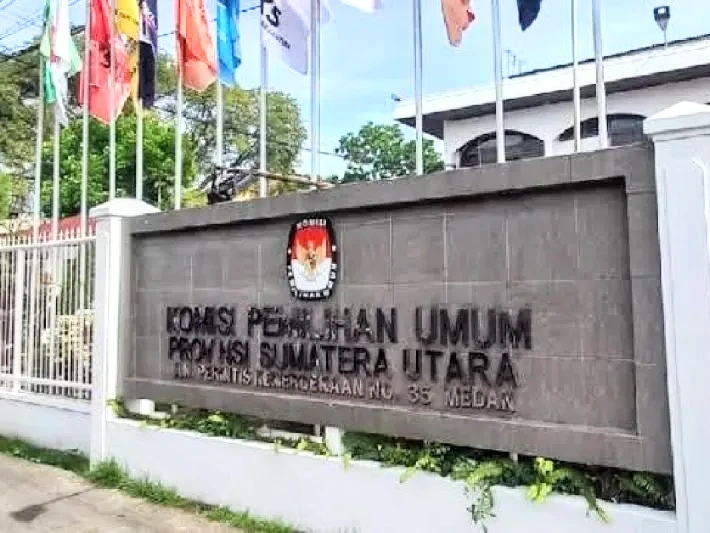 Kantor KPU Provinsi Sumatera Utara (Sumut). Foto: Antara