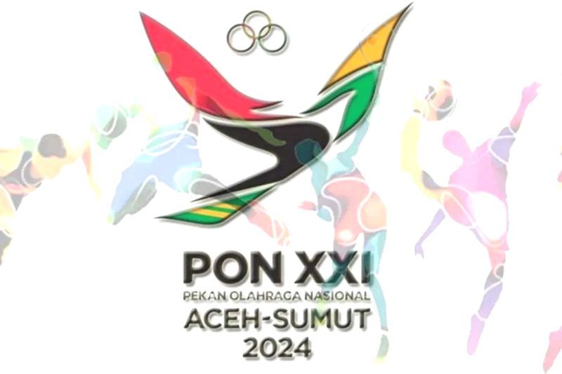 Logo Pekan Olahraga Nasional (PON) XXI 2024 di Aceh dan Sumatra Utara. Foto: Antara/HO