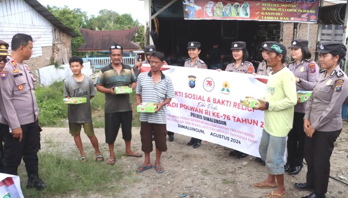 Semarak Hari Jadi Ke-76, Polwan Polres Simalungun Gelar Bakti Sosial dan Religi
