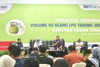 Pertamina Patra Niaga Sumbagut dan Ditjen Migas gelar sosialisasi verifikasi volume LPG 3 Kg. Foto: Humas Pertamina Patra Niaga Sumbagut