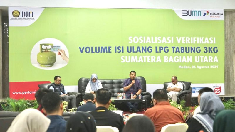 Pertamina Patra Niaga Sumbagut dan Ditjen Migas gelar sosialisasi verifikasi volume LPG 3 Kg. Foto: Humas Pertamina Patra Niaga Sumbagut