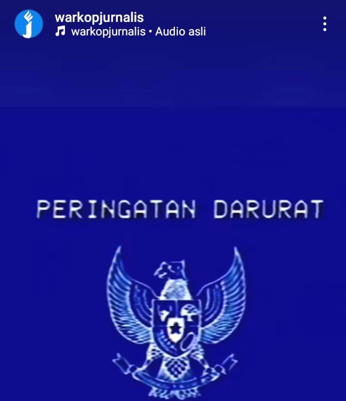 Viral di media sosial unggahan Garuda Biru dan tulisan 'Peringatan Darurat', salah satunya diunggah akun @warkopjurnalis di Instagram. Foto: Tangkapan layar