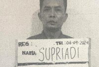 Tampang Iptu Supriadi, oknum polisi yang terlibat dalam dugaan penipuan modus calo masuk Akpol bersama Nina Wati. Foto: Dok. Cabjari Labuhan Deli
