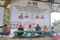 Penghubung KY Sumut dan BPRPI menggelar edukasi publik untuk mendorong peradilan yang bersih dan berwibawa. Foto: Dok. Penghubung KY Sumut