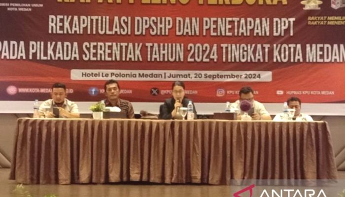 KPU Medan Tetapkan Jumlah DPT Pilkada 2024, Berikut Sebaran dan Jumlah TPS
