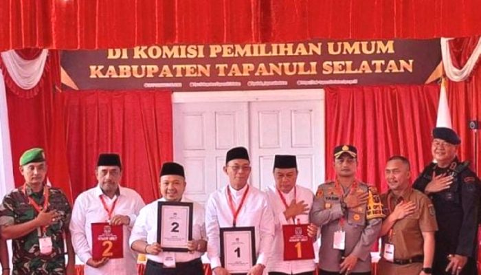 KPU Tapsel: Gus Irawan – Jafar Nomor Urut 1, Dolly – Parulian Nomor 2