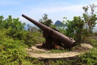 Meriam Bottot, jejak peninggalan sejarah di Kabupaten Tapanuli Tengah, Sumatera Utara. Foto: Topikseru.com