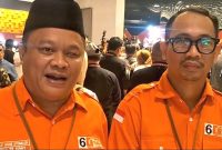 Ketua Exco Partai Buruh Sumut Willy Agus Utomo (kiri) bersama Sekretaris Partai Buruh Sumut Ijon Tuah Hamonangan Purba. Foto: Dok. Pribadi untuk topikseru.com