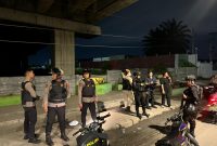 Sejumlah personel Tim Patroli Presisi saat melakukan patroli di titik rawan aksi tawuran dan geng motor di Kota Medan. Foto: Humas Polda Sumut
