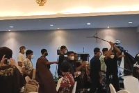 Tangkapan layar video aksi pembubaran diskusi yang terjadi di Jakarta, Sabtu, 28 September 2024. Foto: Antara/Walda Marison
