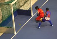 Pemain Hockey Papua saat berhasil menjebol gawang Tim Jateng dalam lanjutan PON Aceh-Sumut, Jumat (6/9). Foto: Dok. PB PON