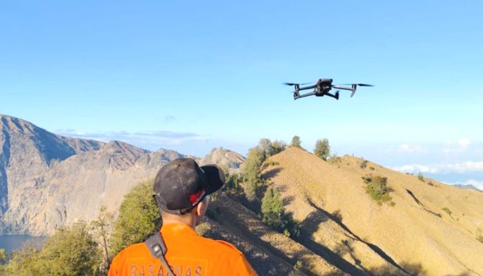 Seorang Warga Vladimir Putin Hilang di Gunung Rinjani, Tim SAR Kerahkan Drone ke Lokasi