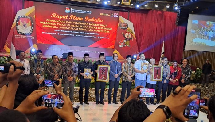 Berikut Nomor Urut Paslon di Pilkada Sumut 2024