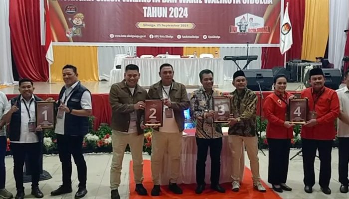 ini Nomor Urut 4 Paslon yang Bertarung di Pilkada Sibolga 2024