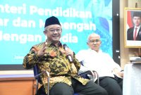 Kementerian Pendidikan Dasar dan Menengah (Kemendikdasmen) menggelar kegiatan bertajuk “Silaturahmi Menteri Pendidikan Dasar dan Menengah dengan Media” di Kantor Kemendikdasmen, Jakarta Pusat pada Rabu malam (23/10/2024). Foto: Antara/HO-Humas Kemendikdasmen