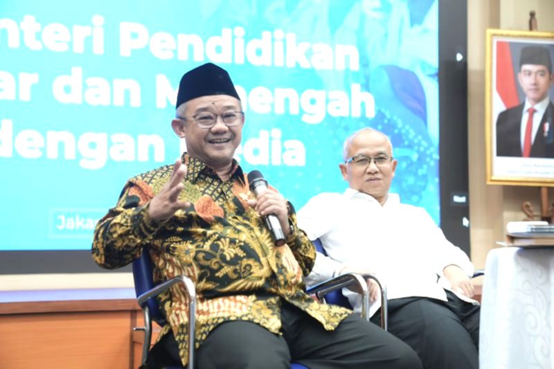Kementerian Pendidikan Dasar dan Menengah (Kemendikdasmen) menggelar kegiatan bertajuk “Silaturahmi Menteri Pendidikan Dasar dan Menengah dengan Media” di Kantor Kemendikdasmen, Jakarta Pusat pada Rabu malam (23/10/2024). Foto: Antara/HO-Humas Kemendikdasmen