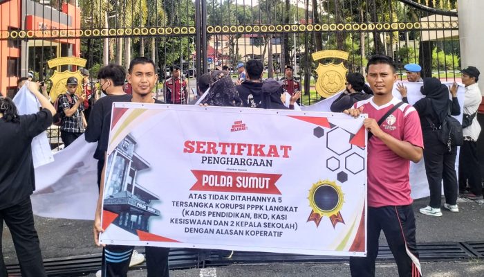 Guru Honorer Berikan ‘Awards’ kepada Polda Sumut terkait Penanganan Kasus PPPK Langkat
