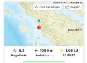 Gempa 5,3 SR Guncang Padangsidimpuan