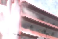 Video Gedung Fakultas Hukum UMSU yang dikabarkan terbakar. Foto: Tangkapan Layar Video