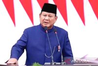 Tangkapan layar - Presiden RI Prabowo Subianto saat berpidato usai pelantikan di Jakarta, Minggu. (20/10/2024). Foto: Antara/Youtube Sekretariat Presiden