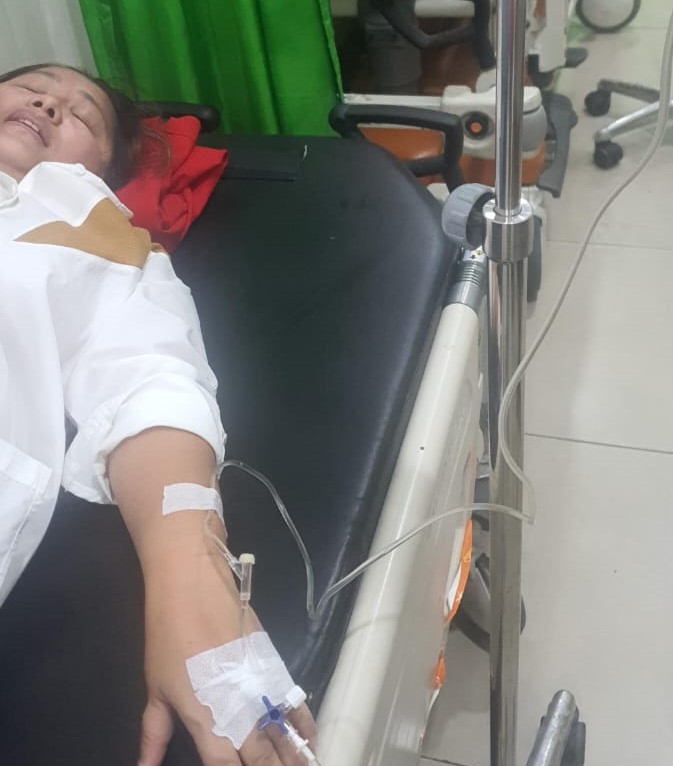 Camelia Neneng Susanty masih menjaani perawatan di RS Pirngadi Medan. Foto: Istimewa