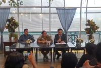 Ferdinand Simorangkir, Kuasa Hukum Camelia saat memberikan keterangan pers. Foto: Topikseru.com/ Edward Gilbert Munthe