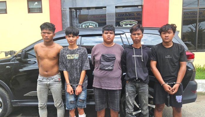 5 Perampok yang Bacok Tangan Korban di Deli Serdang Dibekuk