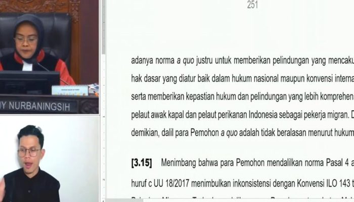 MK Putuskan Pelaut Kapal dan Pelaut Perikanan Kategori PMI