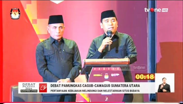 Pasangan calon nomor 2 Edy Rahmayadi dan Hasan Basri Sagala. Foto: Tangkapan Layar