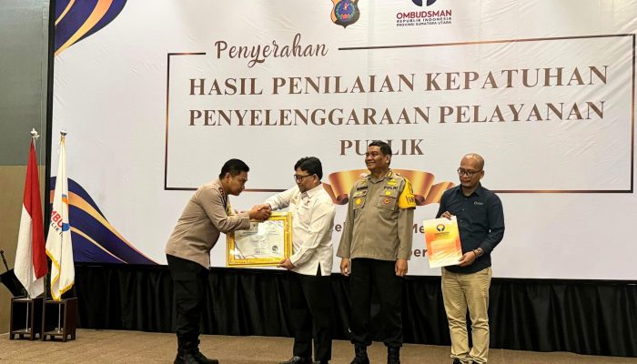 AKBP Achmad Fauzy Terima Penghargaan dari Ombudsman RI