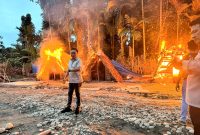 Tim gabungan TNI dan Polri menggerebek barak narkoba di Kabupaten Langkat dan Deli Serdang. Foto: Humas Polda Sumut