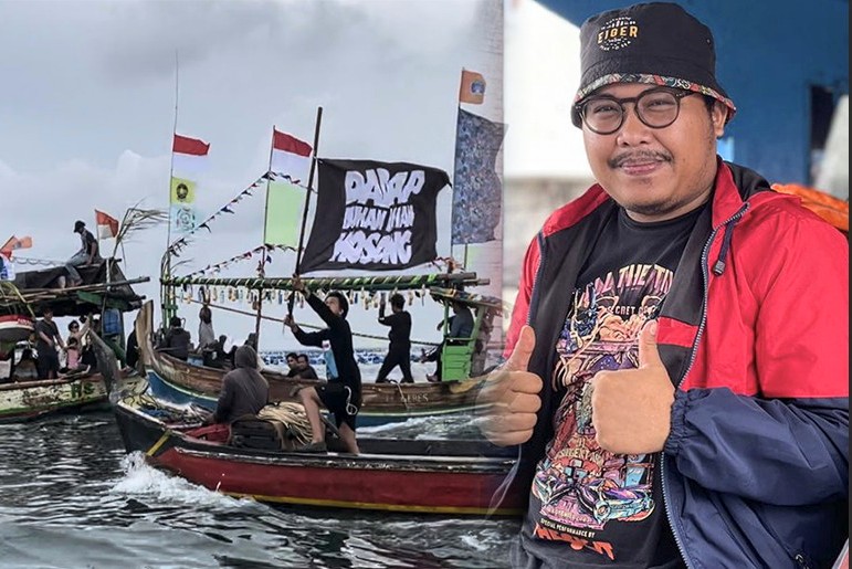 Ketua Umum Komunitas Milenial Berkarya Indonesia (MBI) Akhyar Giantoro mengapresiasi gelaran Festival Dadap sebagai pembumian nilai-nilai Pancasila. Foto kolase: Dok.Pribadi