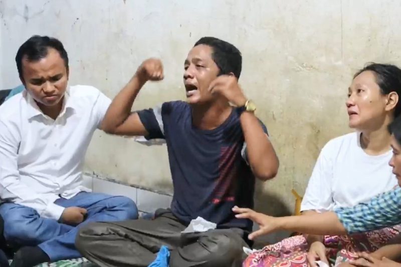 Rinaldi Simarmata (29), ayah 3 bocah korban penikaman di Percut Sei Tuan, Kabupaten Deli Serdang. Foto: tangkapan layar video