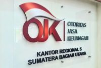 Kantor Otoritas Jasa Keuangan (OJK) Sumatera Utara (Sumut) di Medan.