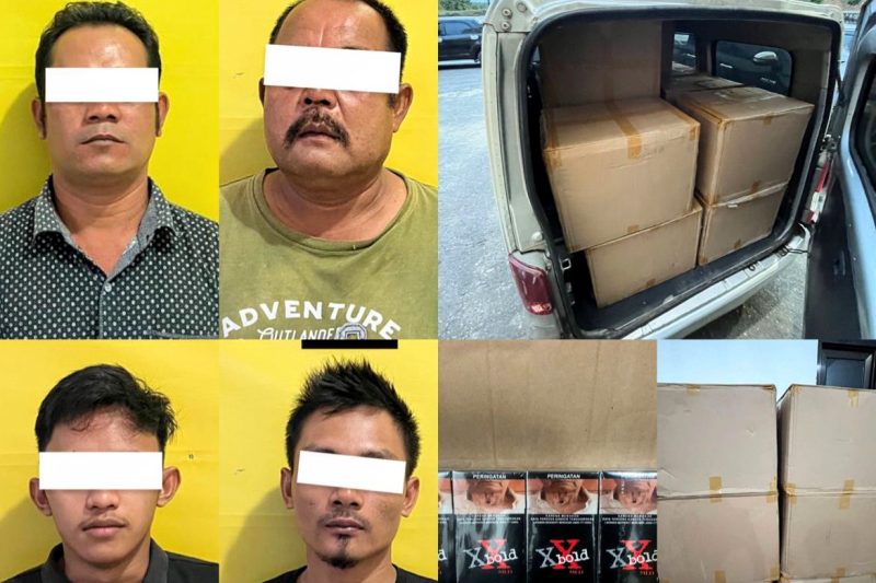 Polres Labusel membongkar peredaran rokok dengan pita cukai palsu di Kabupaten Labuhanbatu Selatan. Foto: Dok. Polres Labusel