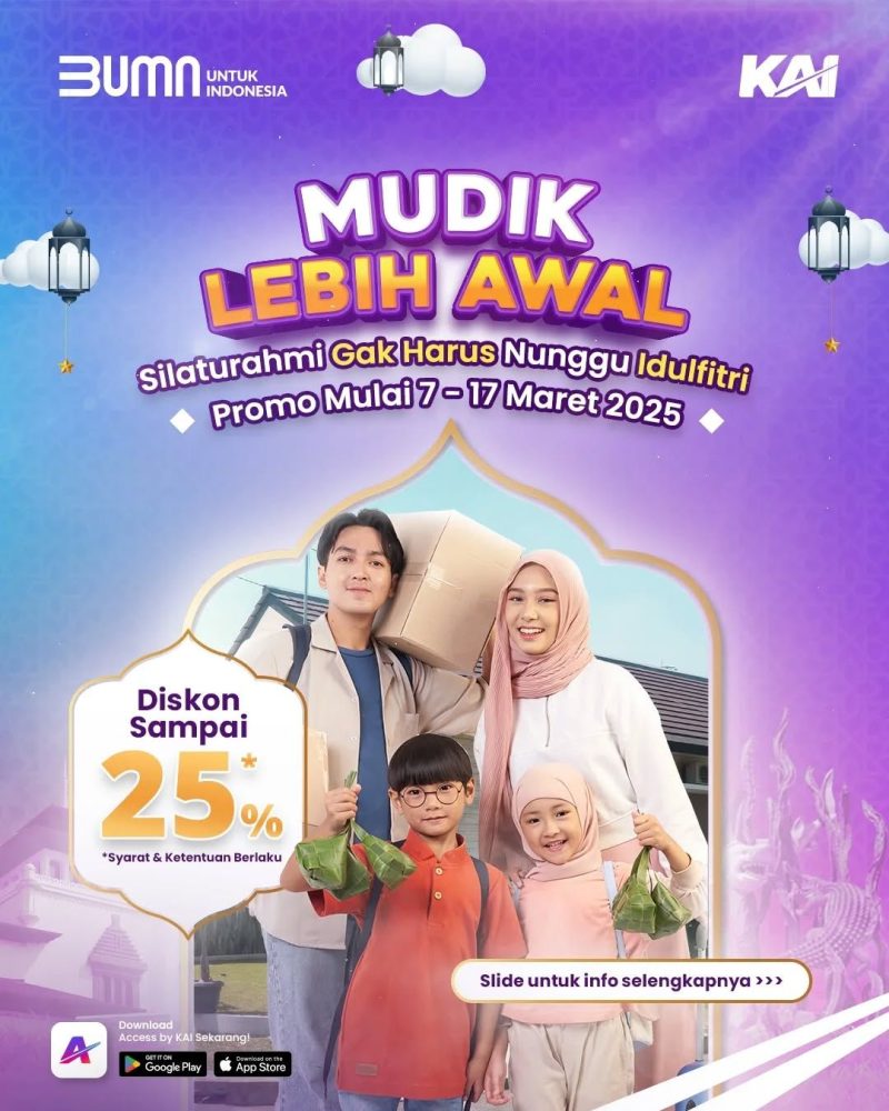 PT KAI Sumut hadirkan promo spesial diskon tiket.