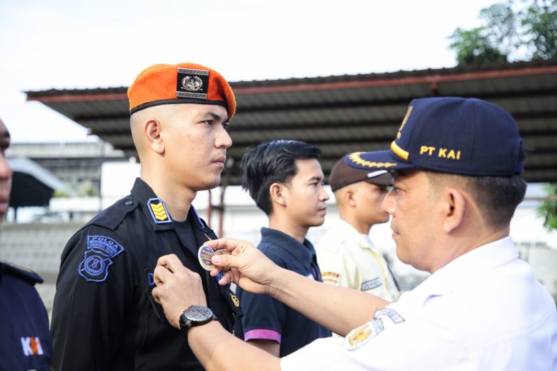 KAI Sumut gelar apel kesiapan menyambut arus mudik Lebaran 2025.Foto: Dok.Humas KAI Sumut