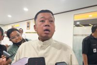 Menteri Agraria dan Tata Ruang/Kepala Badan Pertanahan Nasional (ATR/BPN) Nusron Wahid diwawancara awak media di Jakarta, Selasa (18/3). Foto: Antara/Harianto
