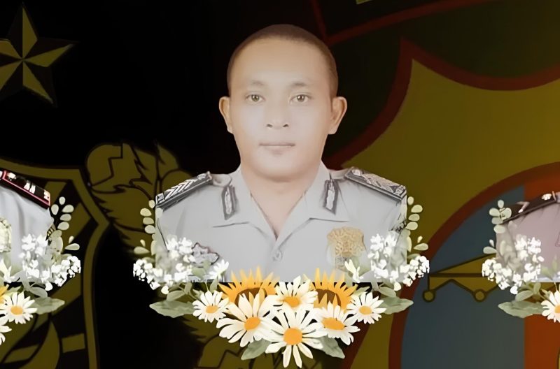 Bripka Petrus Apriyanto, polisi korban penembakan di sabung ayam Way Kanan, Lampung. (tiktok.com/@tni_polri1)
