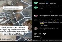 Patung kura-kura Rp15,6 Miliar di RTH Gado Bangkong Sukabumi Rusak (Instagram @sukabumi_satu)
