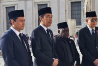 Momen Jokowi dan rombongan utusan Presiden Prabowo tiba di Vatikan melayat Paus Fransiskus, 25 April 2025. Foto: Dok. KBRI untuk Takhta Suci Vatikan
