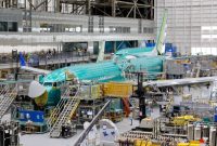 Perakitan pesawat Boeing 737 MAX 8. Foto: AFP via Getty Images