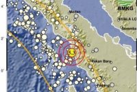 Gempa Magnitudo 5,3 di Mandailing Natal akibat aktivitas deformasi batuan dalam lempeng. Antara/HO-BMKG