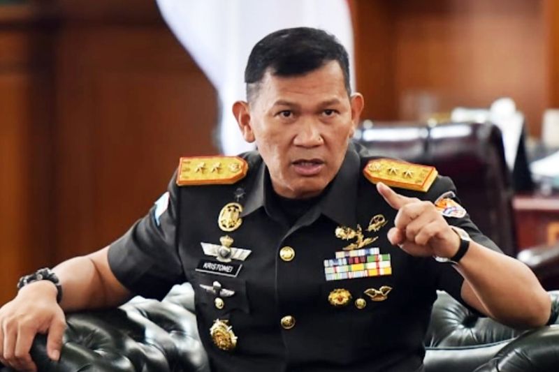 Kapuspen Mabes TNI Mayjen TNI Kristomei Sianturi di Mabes TNI, Jakarta Timur. Foto: Antara/Ho-Puspen Mabes TNI